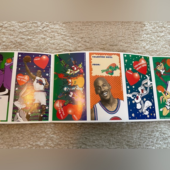 Vintage 1996 Valentine Cards - Michael Jordan - Space Jam - Picture 3 of 5